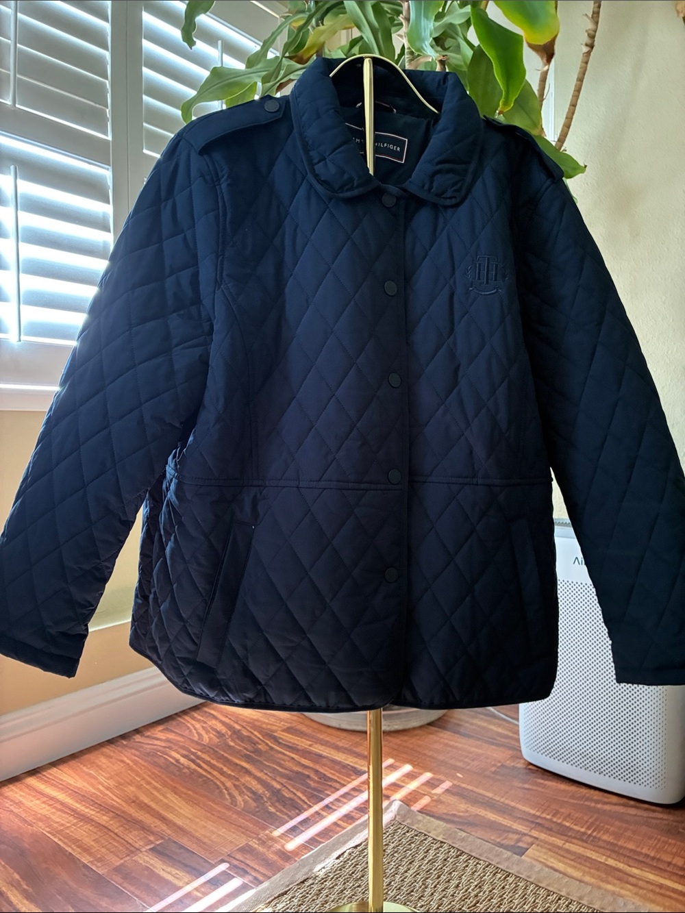 Tommy Hilfiger Navy Quilted Puffer Jacket